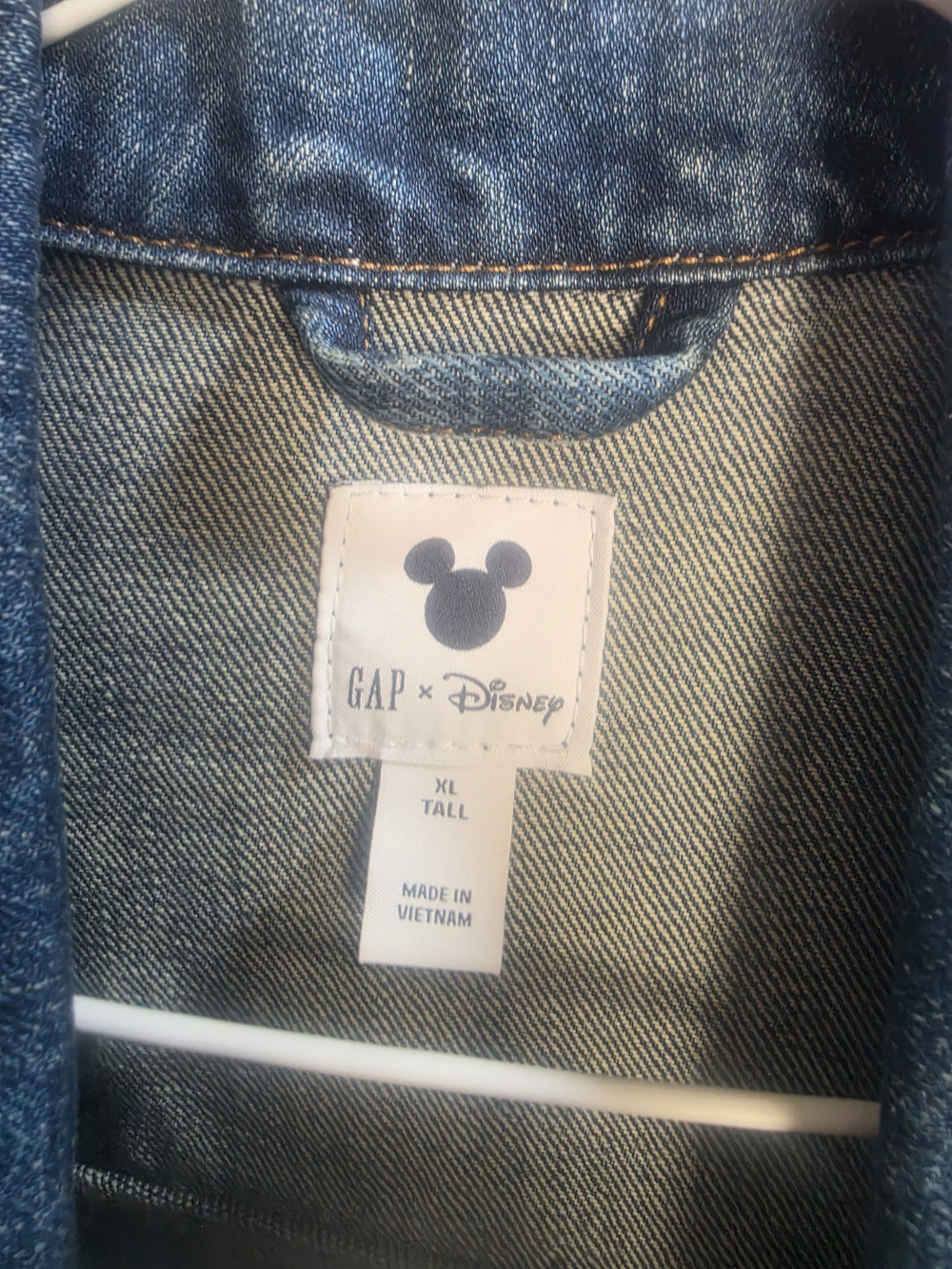 GAP Men's Blue Denim Jacket with Mickey Mouse Patches - Picture 2 of 5